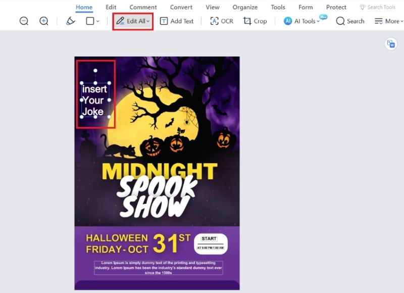 éditer le modèle d'halloween