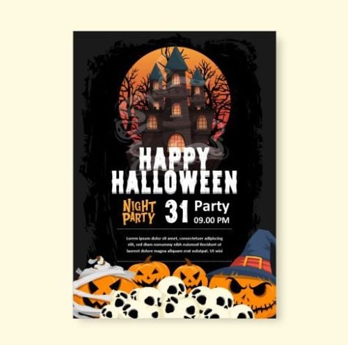 modèle de joyeux Halloween