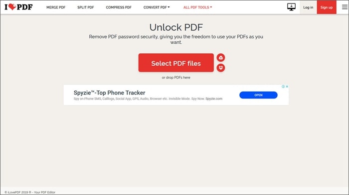 Removedor de senha de PDF on-line