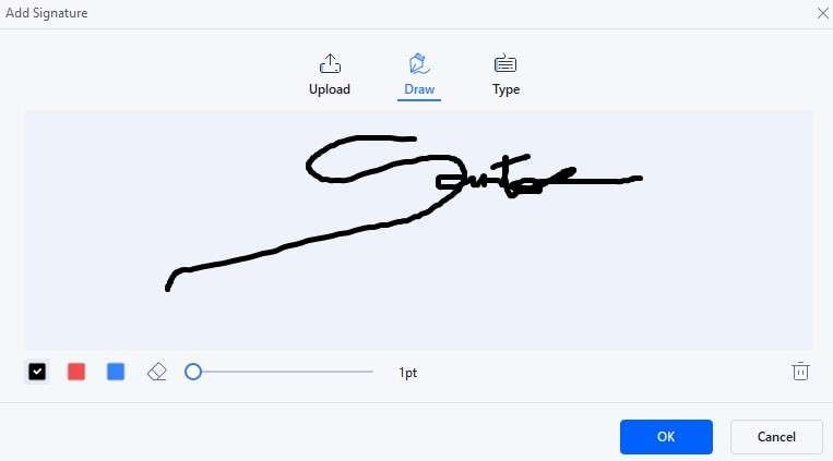 PDFelement Signatur zeichnen