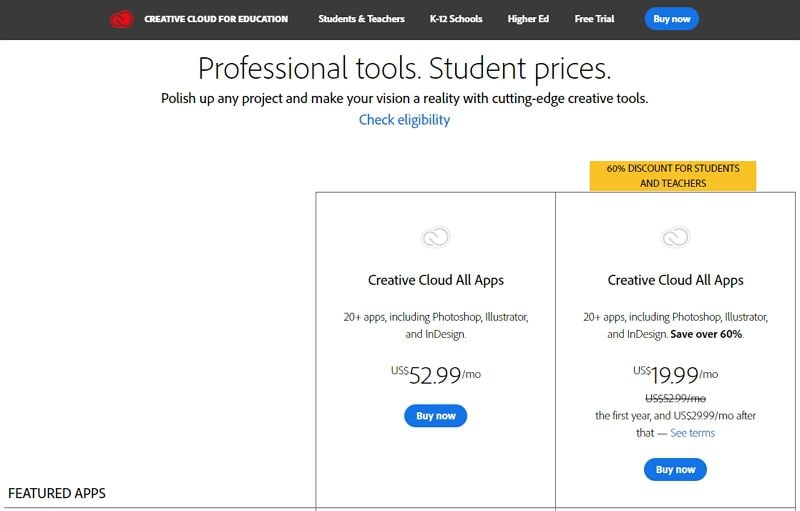 adobe acrobat étudiant