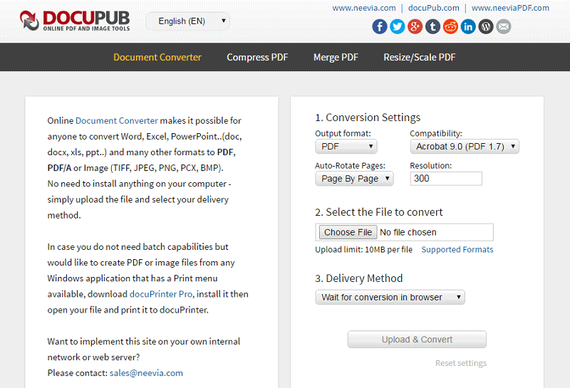 convertisseur de tiff en pdf en ligne