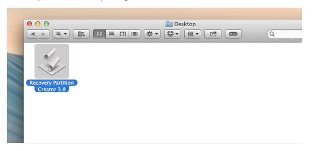 Wiederherstellungspartition auf dem Mac erstellen Schritt 1