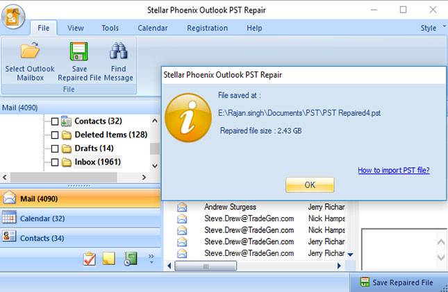 récupérer les e-mails supprimés de Outlook 2007 étape 5