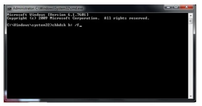 chkdsk verwenden, um eine beschädigte sd-karte ohne datenverlust zu reparieren schritt 2