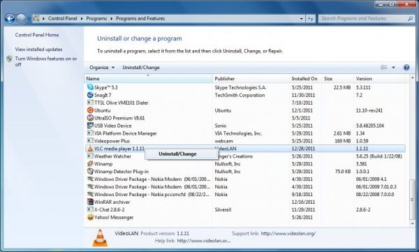 plantage de VLC