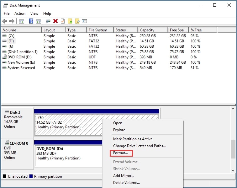 128 GB USB Flash Drive zu Fat 32 formatieren 3