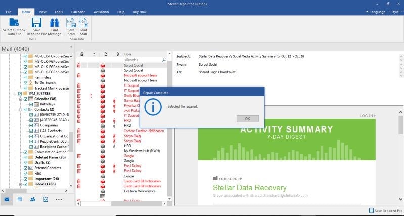 Preview recovered data before saving 