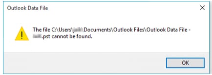 Outlook data file error 