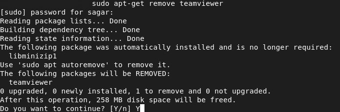 uninstall deb packages using apt-get