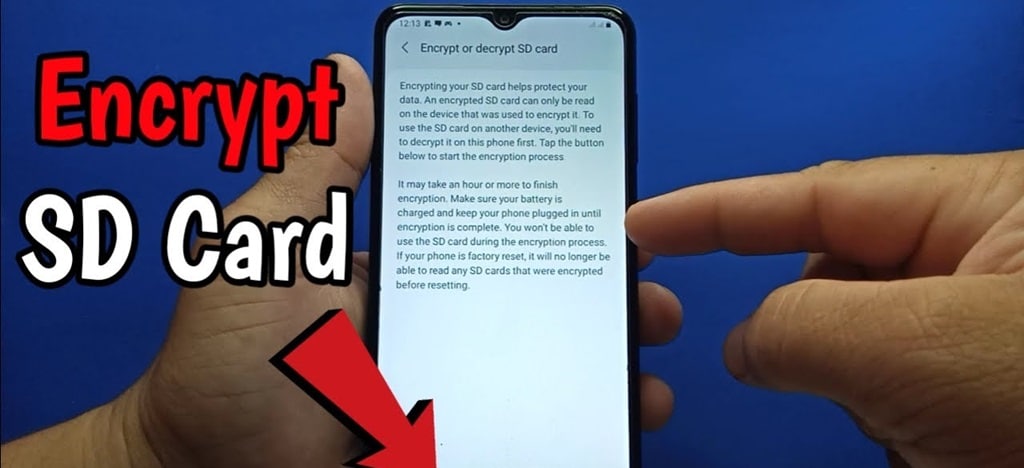 how to encrypt sd card