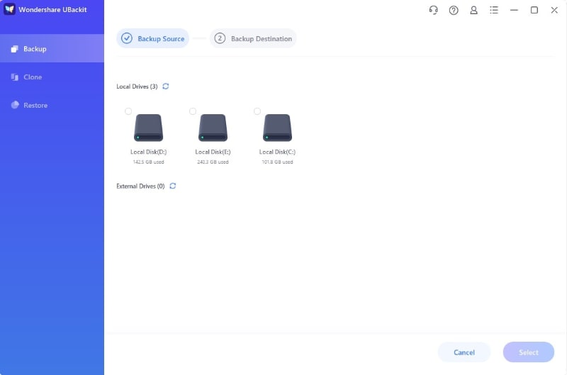 choose a windows local drive