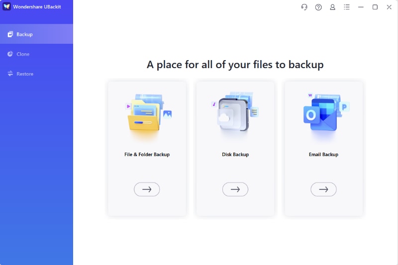 pick the email backup option