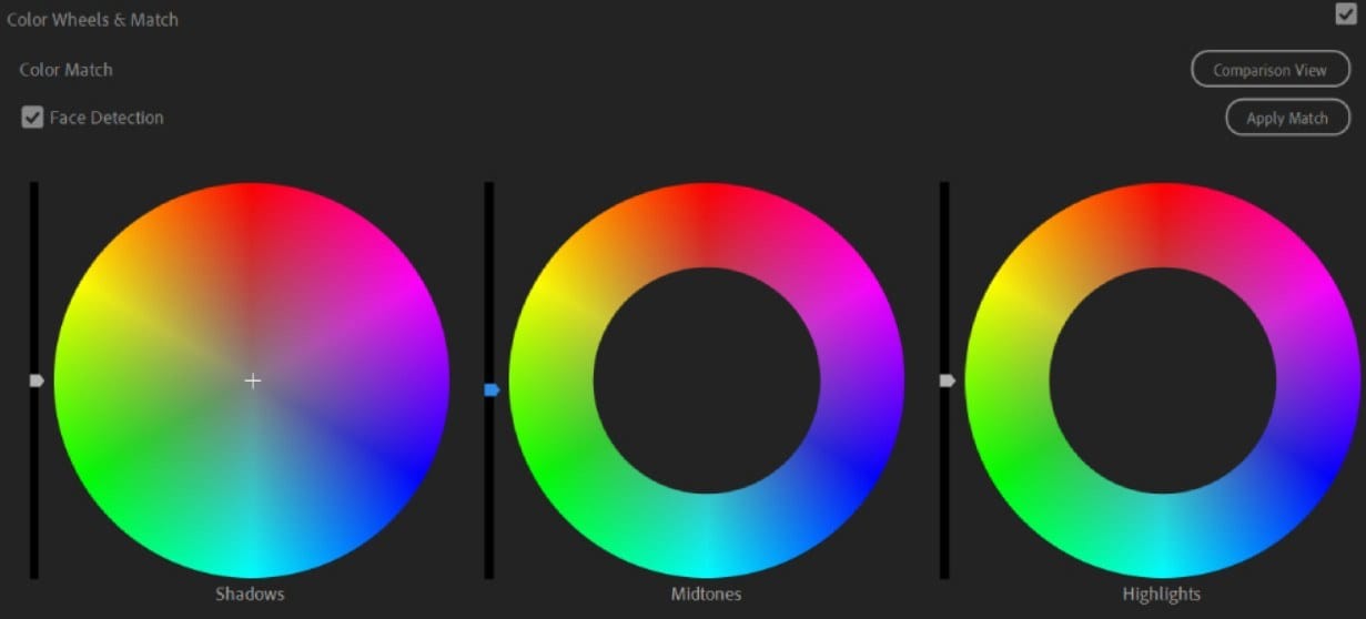 color wheels and match
