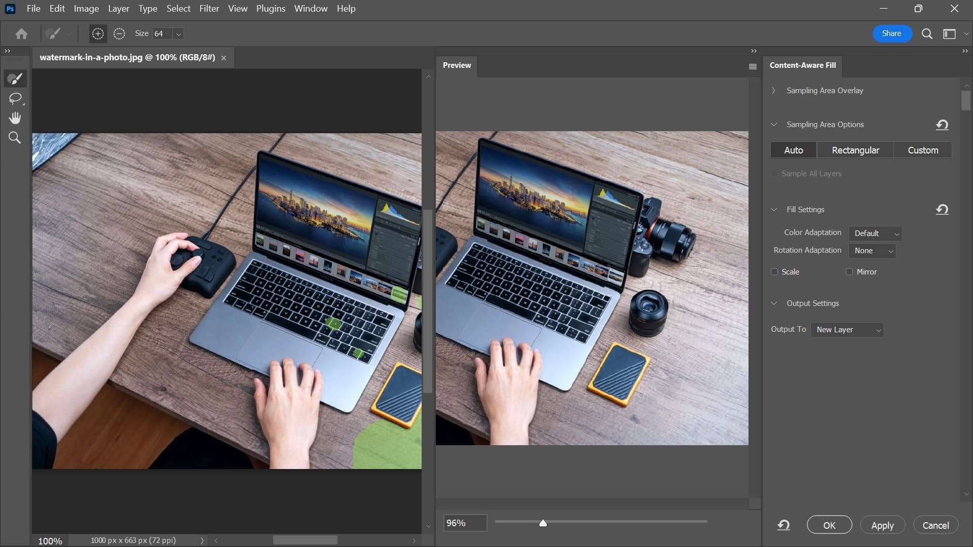 content aware fill photoshop