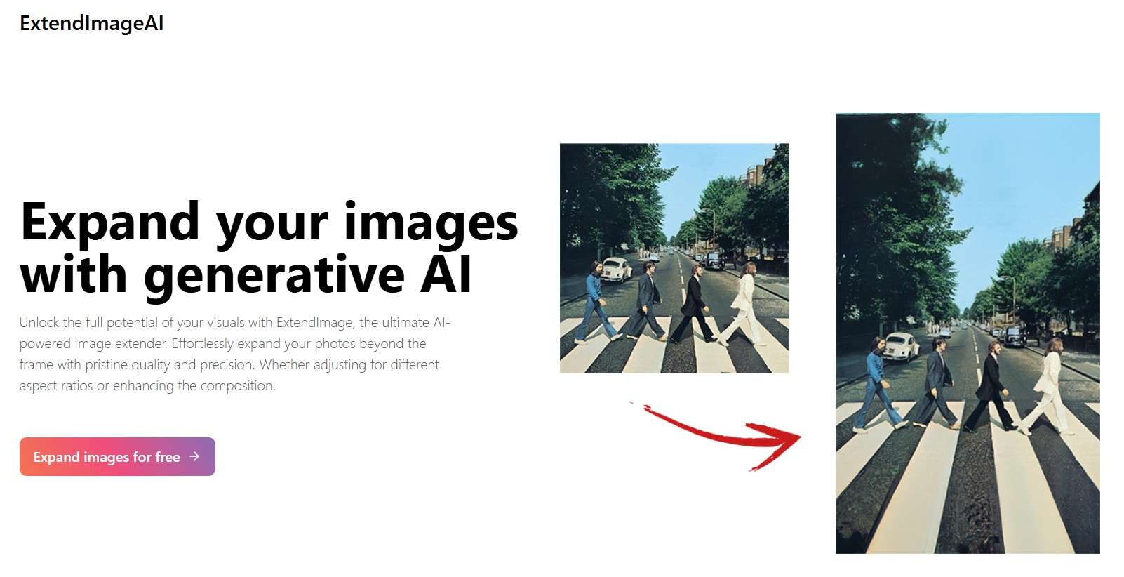 extendimage.ai image enhancer interface