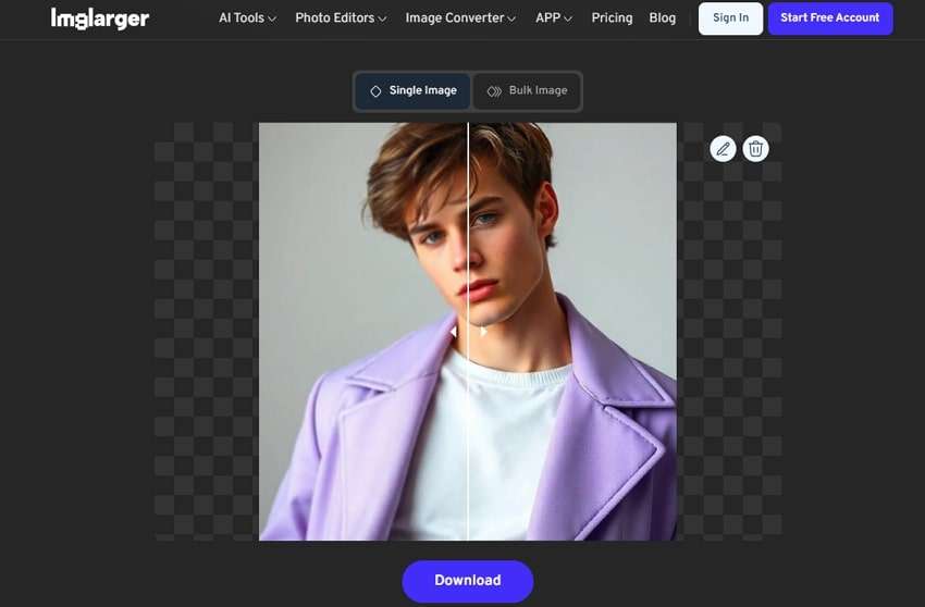 imglarger face retoucher tool