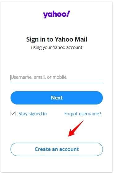 créer un compte de messagerie Yahoo