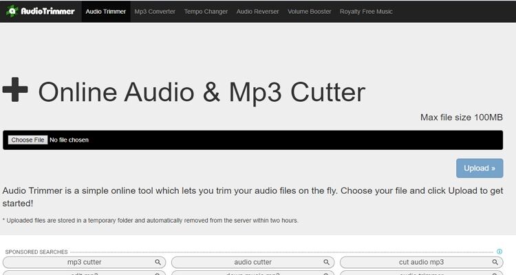 convert Song to Ringtone online-AudioTrimmer