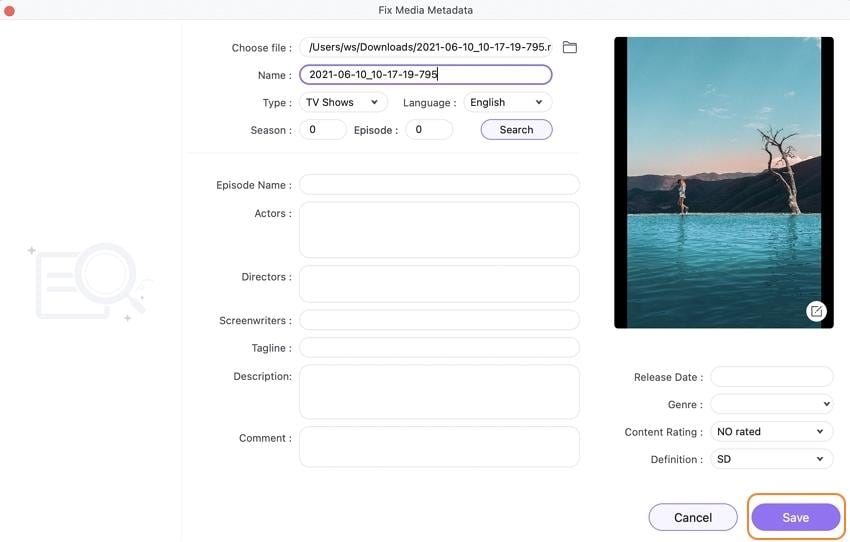 save metadata on music tag editor mac