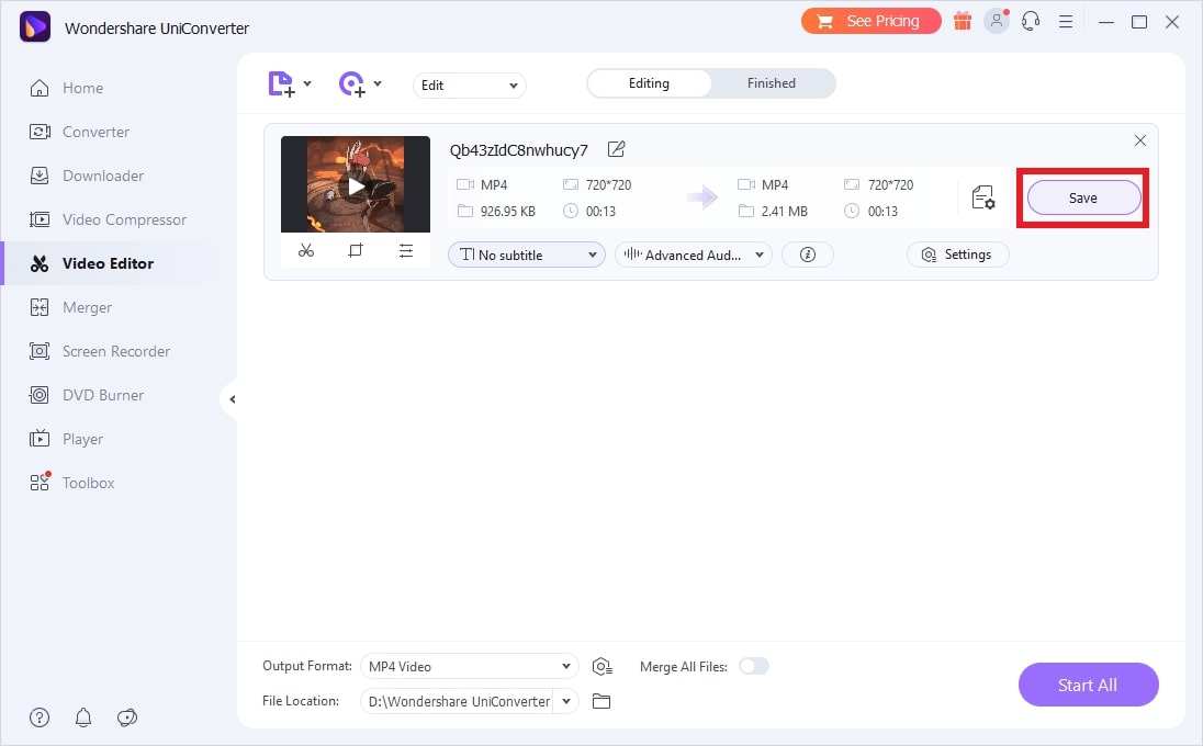 Save the File