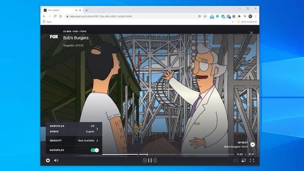 turn on subtitles on Hulu
